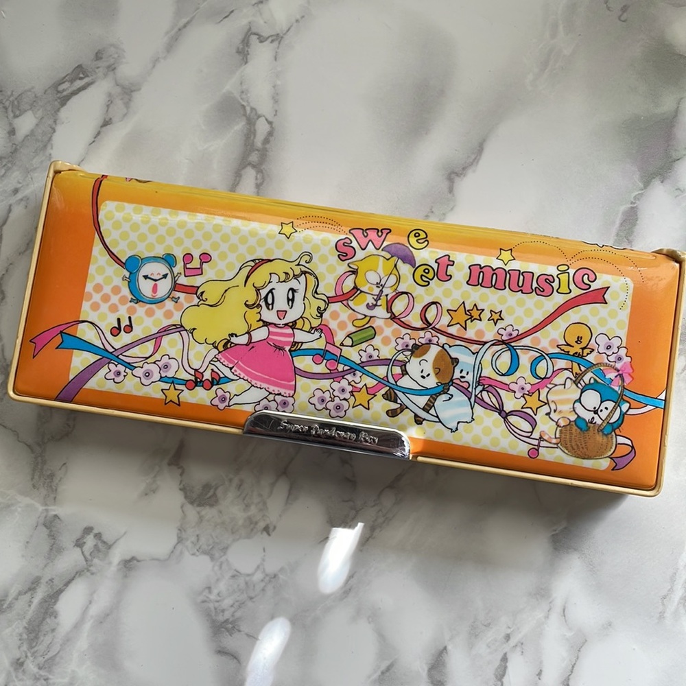 Vintage SWEET MUSIC retro pencil case MISAKO ICHIKAWA - JAPAN